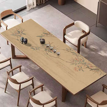 Fantasy tablecloth mat, no-wash coffee table mat, dining table mat, luo hua shi/501a 80x180cm