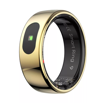 He jiagong r08qring waterproof touch body temperature detection sleep blood oxygen photography smart ring no. 8 gold