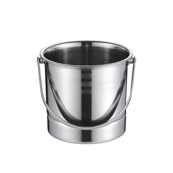 Pick up cat stainless steel ice bucket thickened ice bucket ice cube bucket chilled beer bucket ktv bar commercial champagne bucket 1 point 4l ice bucket without separator to send ice clip