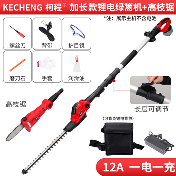 Beyzk extended pole electric pruner rechargeable telescopic high-altitude pruning shears garden high branch lithium battery seedlings greening pruning telescopic pruner + high branch saw 12a one charge one charge backpack type 1.6 meters -
