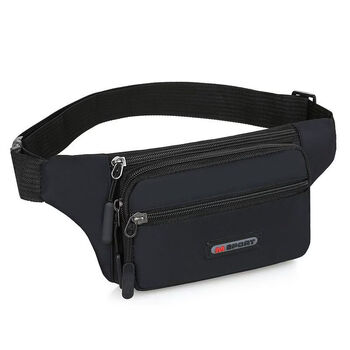 Ye yu's new waist bag for men and women, multi-functional, waterproof and wear-resistant, large-capacity, cashier, business, construction site, sports, mobile phone wallet, black four-layer waterproof and wear-resistant