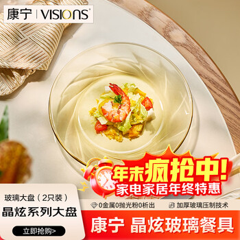 Corning (visions) crystal series 2 large plate high temperature resistant glass tableware set