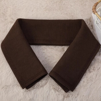 Fat donglai's same style down jacket collar anti-dirty artifact protective sleeve collar removable and washable accessories threaded protective sleeve collar brown 54*16 bag collar + needle and thread + needle and thread