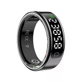 He jiagong r11cqring heart rate blood oxygen sleep pedometer sports remote control photo display screen touch screen smart ring no. 7