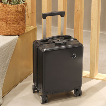 Next day delivery 14-inch suitcase spring airlines check-in suitcase 20x30x40 small travel trolley case low-cost black beijing warehouse delivery next-day delivery 3-section trolley 14 inches meets all airline boarding standards