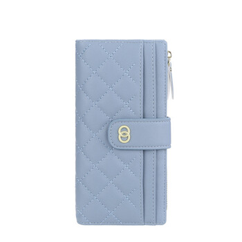 Baellerry domestic products carefully selected baellerry women's long wallet korean version high-looking ins women's clutch bag with multiple card slots blue