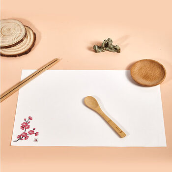 Gefuya placemat paper japanese style dinner plate paper hotel western restaurant pub japanese food shop table paper peach blossom