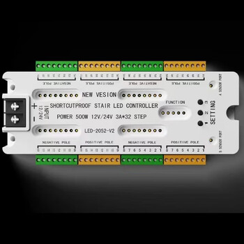 Ji litian internet celebrity stair body induction step light 32 steps gradually light up led step water light intelligent controller 1002 2052 english version (anti-short circuit)