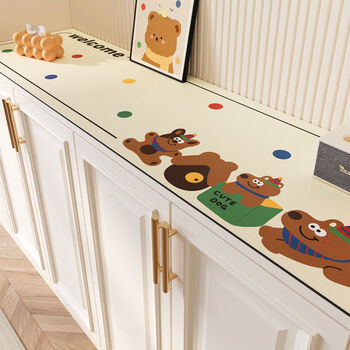 Fantasy sideboard mat, feeding table mat, shoe cabinet mat, tv cabinet, tablecloth, cabinet anti-dirty mat, gj box puppy 40x160cm, easy to take care of