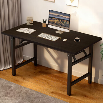 Jingkun folding computer table simple double-rod reinforced spring table home office workbench learning writing long book table