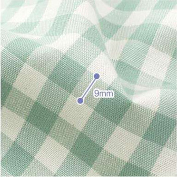 Yusenyi tablecloth, tablecloth, round table cover, rectangular table cushion, green plaid, 9mm plaid (edged) 65x65cm