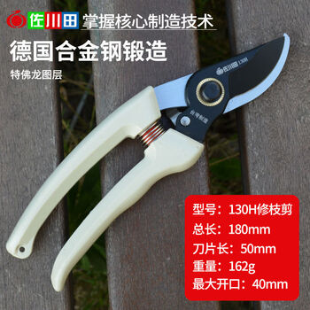 Kawato 130t fruit tree pruning shears, fruit tree pruning shears, gardening scissors, flower pruning shears, thick branch fruit branch shears, sakawada 130h pruning shears, 2 pairs with spring