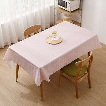 Fantasy disposable tablecloth rectangular tablecloth plaid series pink five pack 90x137