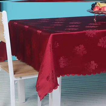 Yusenyi coffee table tablecloth red wedding bright red golden yellow business manicure table cabinet festive square tablecloth j38 wine red cherry flower 160x200cm