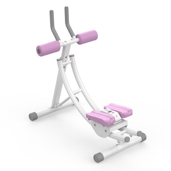 Huaixia crawling waist strengthening machine internet celebrity abdominal curling machine fat reduction waist beauty machine indoor fitness equipment home abdominal strengthening machine roller coaster lazy t200 pink and purple (kneeling pad can be rotated)