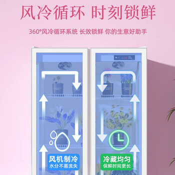 Chigo commercial upgraded flower freshness cabinet display cabinet freshness cabinet freezer refrigerator flower cabinet commercial refrigerator flower shop flower display cabinet for cakes and flowers double door flower cabinet 1000*600*2010