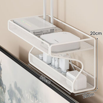 Fantasy computer stand notebook cooling bracket barbecue rack suspended support rack keyboard heightening shelf portable storage white +30cm 1 layer