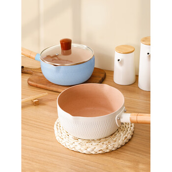 Tuojin germany imported quality japanese-style snow pan small milk pot non-stick pan cooking noodles instant noodle pot household small pot food supplement pot treasure japanese-style snow pan white-without lid 20cm