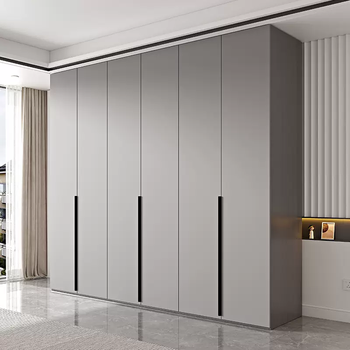 Yusenyi door-to-top solid wood particle board wardrobe bedroom household large wardrobe modern simple large space plus height large wardrobe side cabinet assembly + single door