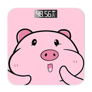 Electronic weight scale household healthy body scale gift accurate weighing scale zhu doudou 26*26cm battery