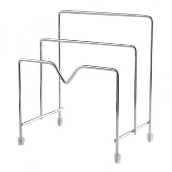 Tuojin germany imported quality stainless steel cutting board chopping board rack for pot lids chopping board storage rack for kitchen supplies double layer 1 pack