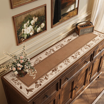 Fantasy french retro sideboard tv cabinet wine cabinet anti-scalding tablecloth no-wash leather tabletop mat entryway shoe cabinet mat guyuan hanaying sideboard mat f order with confidence free shipping and returns if not satisfied 35cmx200cm worry-free returns