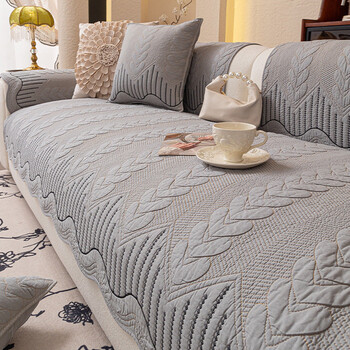 Fantasy light luxury high-end bedside cover universal bedside cover sofa cushion cover universal cover universal lando gray upgraded thickening 110x210