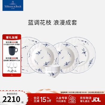 German villeroy&boch classic luxembourg series imported fine porcelain dinner plates and bowls, glaze color tableware for couples, 2 people, 6 pieces