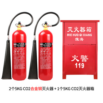 Portable alloy steel carbon dioxide fire extinguisher mt2/3/5kg dry ice co2 power distribution laboratory computer room 2 5kg alloy steel co2 fire extinguishers + fire extinguisher box
