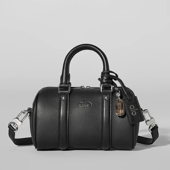 Alo yoga women's bag alo mini voyage mini calfskin handbag crystal pendant fashion crossbody bag black