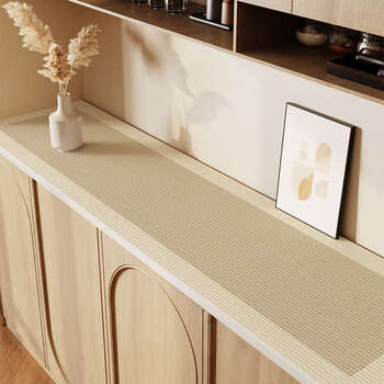 Yusenyi sideboard mat tv cabinet table mat waterproof and dustproof entry shoe cabinet desktop pad porch desktop mat yuanji a 35cmx180cm (applicable to tv cabinet)