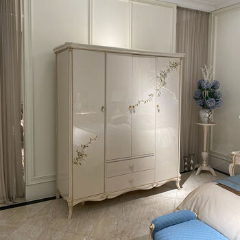 Fantasy wardrobe villa suite white four-door wardrobe wardrobe combination bedroom furniture four-door wardrobe