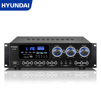 Hyundai fixed resistance bluetooth high power amplifier home ktv audio set home amplifier karaoke professional conference room card package speaker heavy bass hifi air amplifier