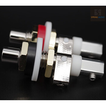 Bocchino australian tomcat rca signal socket, australian copper, straight-through sound quality, silver-plated pair