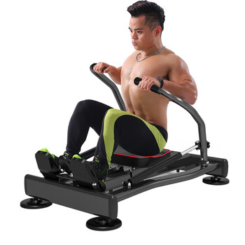 Indoor boat drawing machine multi-functional sculls arm strength device home fitness equipment manufacturer direct sales silent hydraulic black