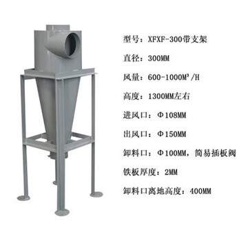 Cyclone dust collector, mining crusher, cement aluminum powder collection, shot blasting, dust collection, industrial bag type sacron separator, xfxf-300, xfxf-300+ angle iron bracket
