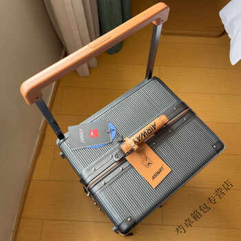 Ye yu contrast color luggage aluminum frame password trolley case wheel boarding trolley suitcase for men and women gunmetal color large items delivered to your door 20 inch + case cover + sticker + dust cover