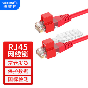 Weizhikong rj45 network cable lock network port dust-proof plug network cable port plug removable sealing plug network port seal a type/red (100 pieces + 5 tools)