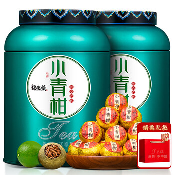 Fu dongshun tea xinhui xiaoqinggan pu'er tea authentic raw sun-dried mandarin peel pu'er ripe tea gift box 500g drink for yourself and give as a gift