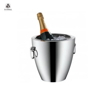 Aoqilang spot german stainless steel with led light champagne red wine wine ice bucket cooler decanter large ice bucket_domestic spot