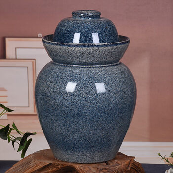 Qiao bo lai jingdezhen ceramic pickle jar household pickle jar sealed jar pickle jar pickled vegetable jar pickled meat jar kiln glaze 100 pounds test water pack