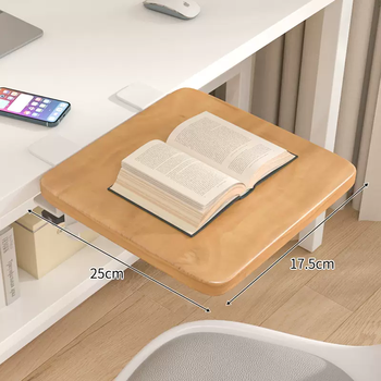 Yusenyi punched simple modern desktop extension board bracket-free extension foldable rack keyboard set original wooden board 17.5x25-white bracket