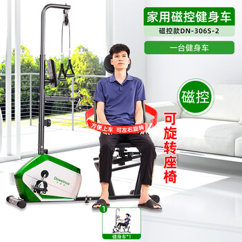 Devino elderly rehabilitation training equipment bicycle home stroke hemiplegia limb linkage exercise horizontal fitness bicycle 306s-2 green seat rotating widened seat back