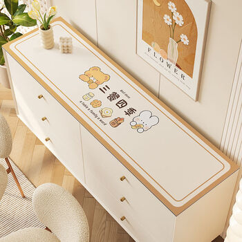 Fantasy sideboard protective mat porch shoe cabinet tabletop anti-dirty mat tv cabinet table mat bookcase tablecloth side cabinet mat gj1083 fireworks four seasons 50x180cm worry-free after-sales service