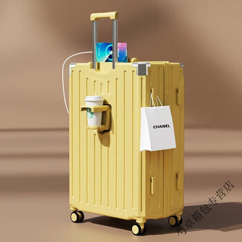 Ye yu multifunctional suitcase trolley case durable suitcase large capacity wheeled student password box 20 inches mint green thickened version