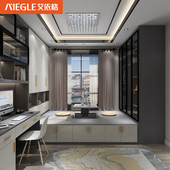 The central shopkeeper, aiyige, customized light luxury tatami for the whole house. the overall customization of the second bedroom wardrobe and study integrated small bedroom tatami. receive cash red envelopes.