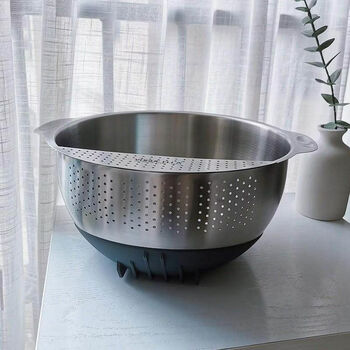 Linming 1810 drainage basket, vegetable basin, leak basin, fruit basin, water drainage basket, 1 pc
