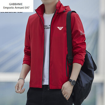 Emporio armani ea7 armani men's jacket autumn and winter 2025 new handsome high-end red animal year men's jacket red xl