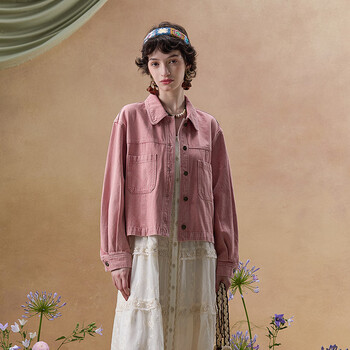 Wancaoyi (wancaoyi) 2026 spring new jacket w05330511 peach pink xs