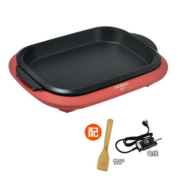 Multifunctional cooking pot new grilled fish plate grilled fish stove grilled fish special pot barbecue grill household non-stick pot red without lid 1600 watts 40.5*28 (2-3 pounds of fish